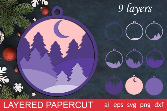 Download 3d Christmas Ornament Svg, Winter Decor - 3d christmas ornament Collection