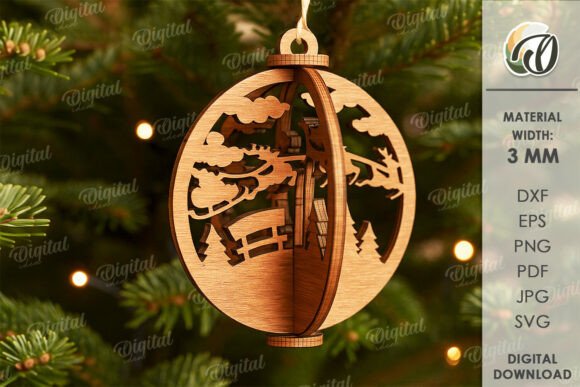 Download 3D Christmas Ornament Laser Cut - Premium Resources