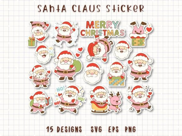 Download Santa Claus Sticker Christmas Clipart - Christmas clipart Collection